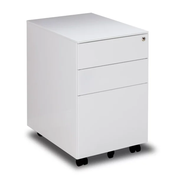 Zakamaur 3 Drawer Mobile File Cabinet with Lock Steel File Cabinet for Legal/Letter/A4/F4 Size, Fully Assembled Include Wheels, Home/ Office Design