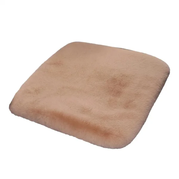 Winter Plush Rabbit Fur Car Seat Cushion Cozy and Thick Wool Square Cushion for Ultimate Warmth Car Seat Accessories Z0D1 - Image 5