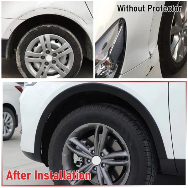 Car Fender Flares Wheel Arch Guard Trim Moulding Strip Eyebrow Lip Anti Scratch Mudflaps Universal Rubber Seal Protector Styling - Image 3