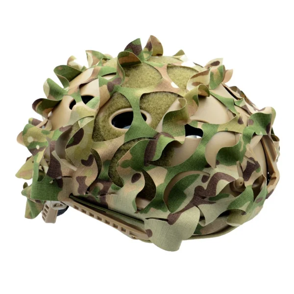 3D Camo Net Airsoft Helmet Cover Laser Cut Nylon Drawstring Helmet Scrim CS Wargame Paintball Paratrooper Hunting Accessories - Image 3