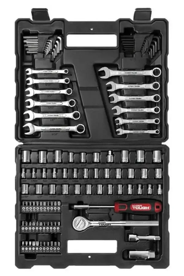 Hyper Tough 113 Piece 1/4 and 3/8 inch Drive SAE Mechanics Tool Set, New Condition - Image 6