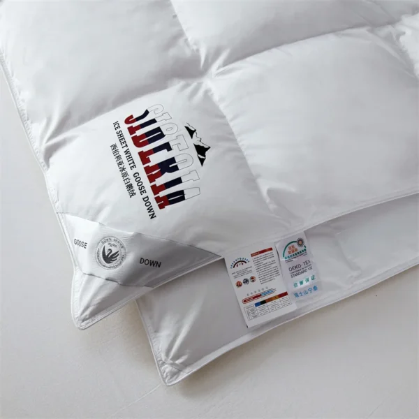 Papa&Mima Goose Down Duvets Thick Winter Comforter Throws Quilt Blankets White Grey Twin Queen Full King Size - Image 5