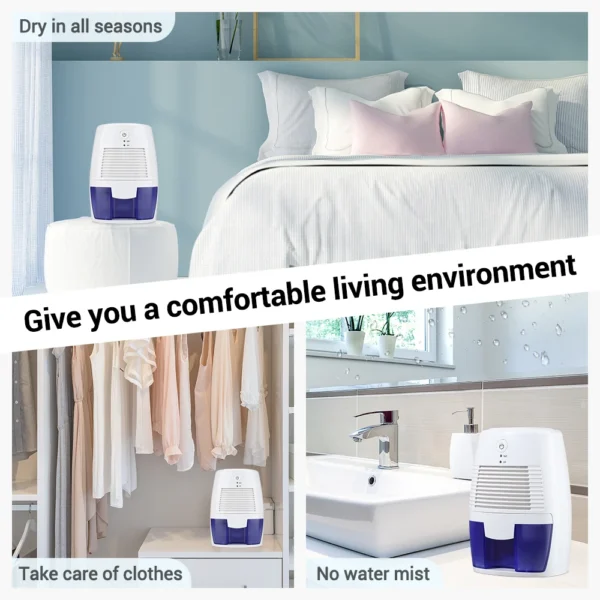 Portable Dehumidifier Air Purifier USB Mute Moisture Absorbers Air Dryer For Home Room Office Kitchen Deodorizer Dryer - Image 2