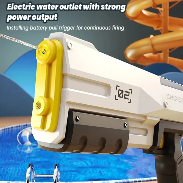 Full Electric Water Gun High-Pressure Automatic Spray Blaster Soaker Absorption Summer Beach Outdoor Pool Toys for Boys Kid Gift - Image 2