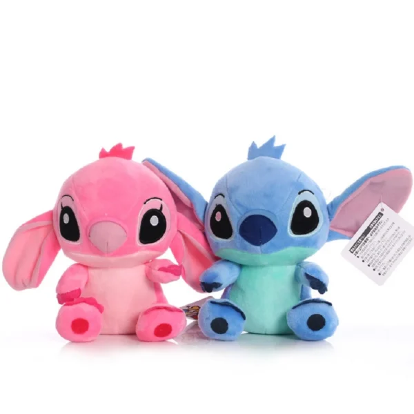 20cm Disney Anime Stitch Plush Stuffed Kawaii Toys TV Same Paragraph Role Pendant Doll Kids Birthday Gifts Couple Models