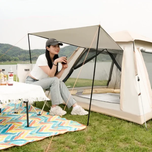 Automatic Tent 3-4 Person Waterproof Camping Tent Easy One-touch Tent Large Hall for Sun Shelter,Travel,Hiking - Image 2