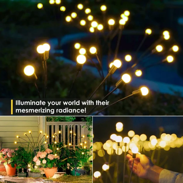 8 Heads LED Solar Powered Firefly Garden Lights Outdoor Lawn Lamp Waterproof Decoration for Yard Pathway Landscape Fairy Lights - Image 5