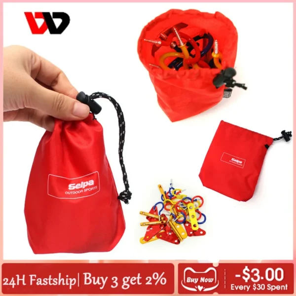 Outdoor Camping Travel Storage Bags Waterproof Nylon Drawstring Pouches Swimming Bag Travel Kits Camping Hiking Equipment