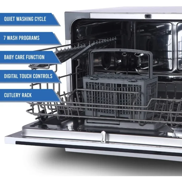 Portable Countertop Dishwasher,7-Program System for Home, RV and Apartment, Wash Dishes, Glass and Baby Products,Hookup Required - Image 2