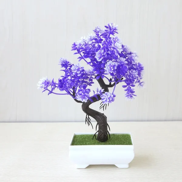 Artificial Plastic Plants Bonsai Small Tree Pot Fake Plant Potted Flower Garden Arrangement Ornaments Room Home Table Decoration - Image 5