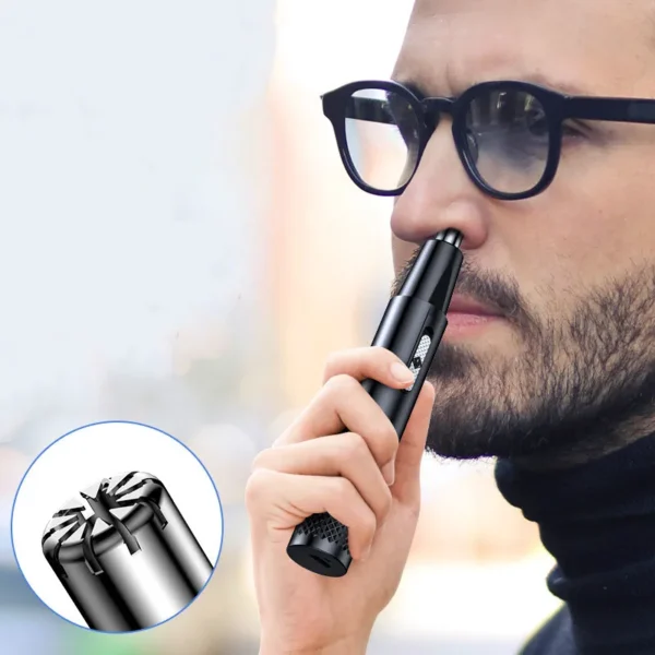 Electric Nose Hair Trimmer Facial Care Rechargeable Nose Ear Trimmer for Men Usb Charging Shaver Hair Removal Razor Beard - Image 3