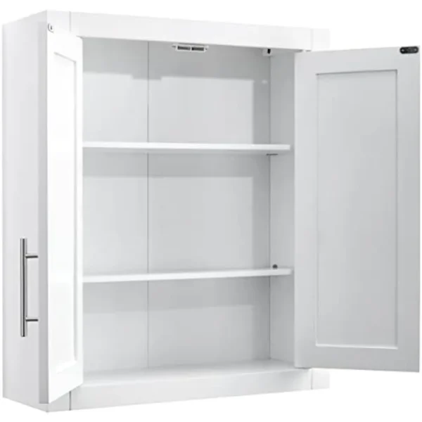 Crosley Furniture Savannah Wall Cabinet, White - Image 3