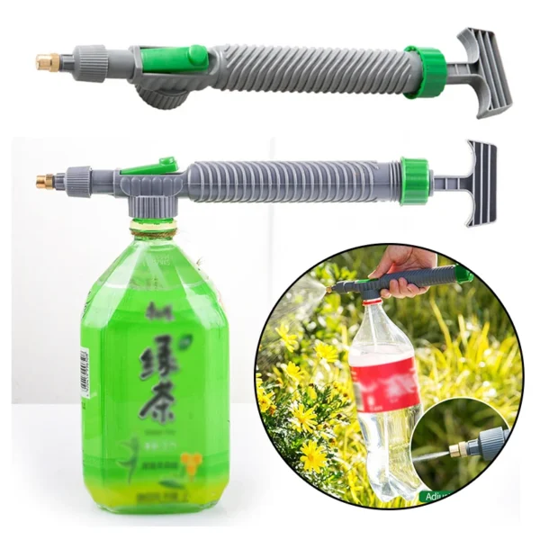 High Pressure Air Pump Manual Sprayer Adjustable Drink Bottle Spray Head Nozzle Garden Watering Tool Sprayer Agriculture Tools - Image 3