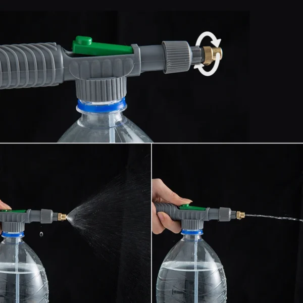 High Pressure Air Pump Manual Sprayer Adjustable Drink Bottle Spray Head Nozzle Garden Watering Tool Sprayer Agriculture Tools - Image 4