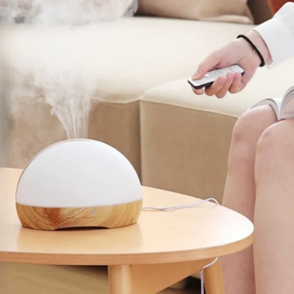 300ML Aroma Diffuser Wood Grain Color Desktop Essential Oil Aromatherapy Difusor Ultrasonic Humidifier with Remote Control Timer