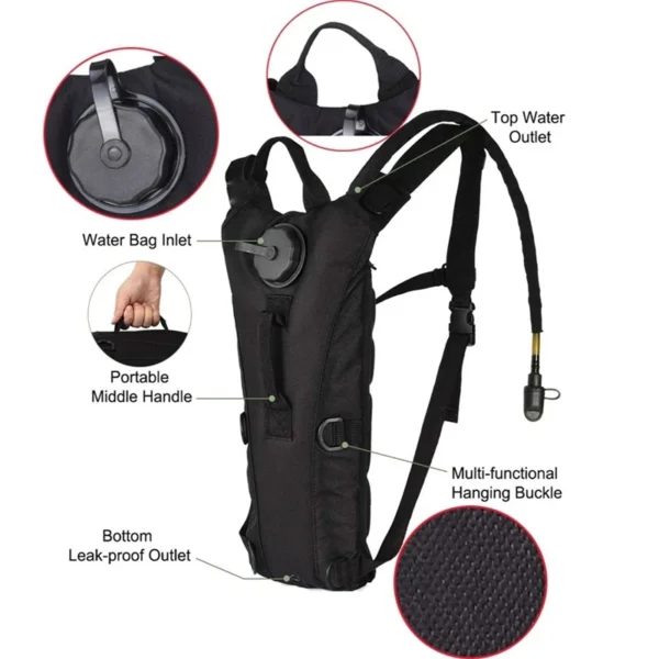 Waterproof Tactical Hydration Backpack with 3L Bladder Outdoor Sport Water Bag Backpacks For Running Cycling Tourism and Camping - Image 5