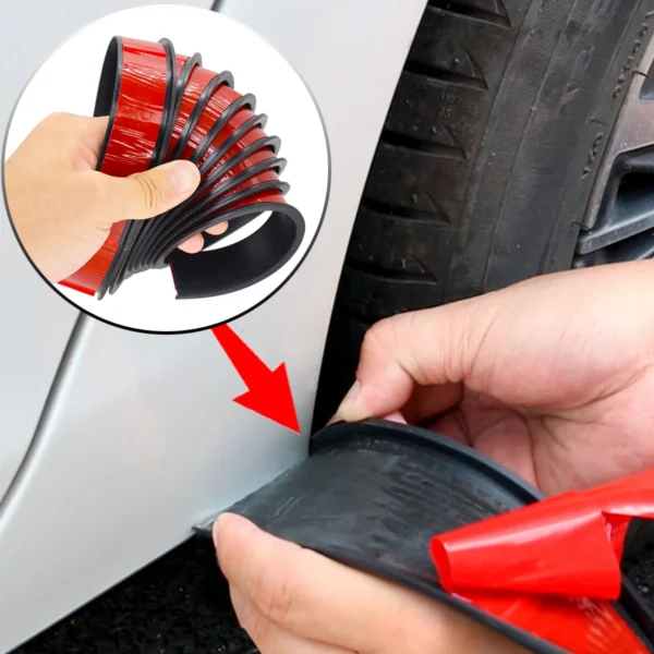 Car Fender Flares Wheel Arch Guard Trim Moulding Strip Eyebrow Lip Anti Scratch Mudflaps Universal Rubber Seal Protector Styling - Image 5