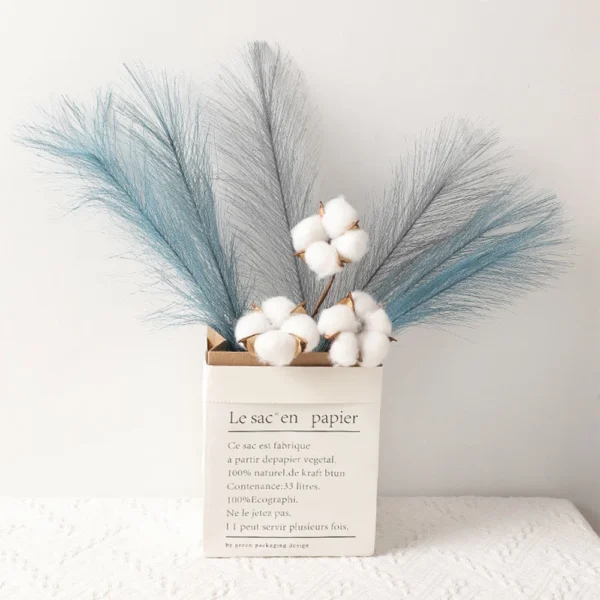 5/10/20PCS Fluffy Pampas Grass Boho Decor Artificial Flower Fake Plant Reed Simulated Party Wedding Home Decoration 42CM - Image 3