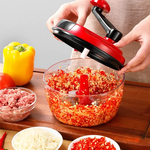 Garlic Chopper Vegetable Cutter Multifunctional Food Processor Manual Meat Grinder Onion Chili Cutter Masher Kitchen Accessories - Image 2