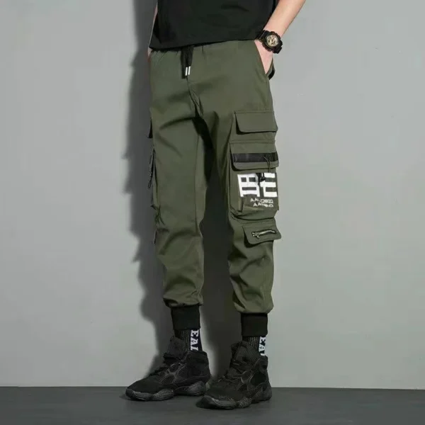 Multi Pocket Drawstring Cargo Pants, Men's Casual Cargo Pants For Summer Autumn Outdoor - Image 3