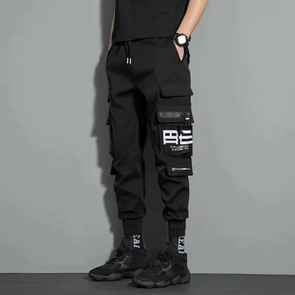 Multi Pocket Drawstring Cargo Pants, Men's Casual Cargo Pants For Summer Autumn Outdoor - Image 2