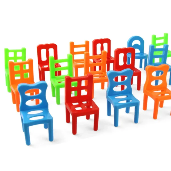 18Pcs/Set Mini Balance Chairs Game Stacking Blocks Assembly Family Game Balancing Training Interactive Educational Toy for Kids - Image 4