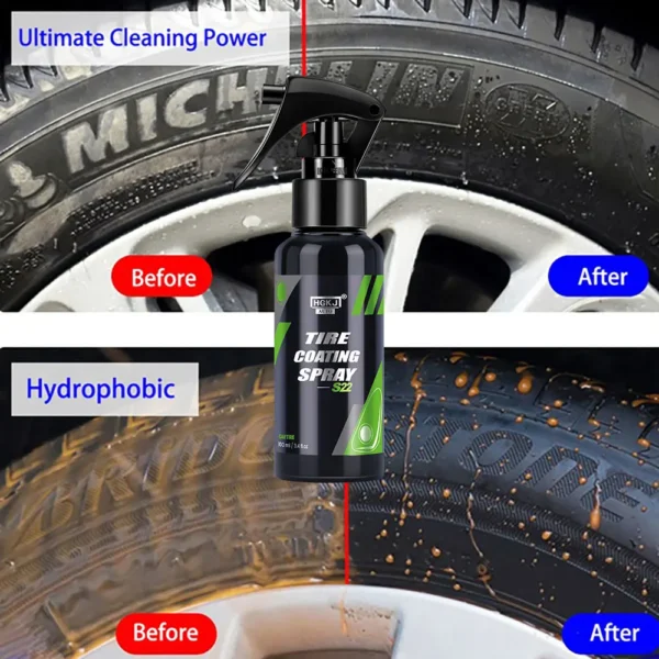 HGKJ S22 Black Car Tire Blackening Ceramic Coating Spray Liquid Refurbishing Agent Auto Washing Accessories Spraying Wax Clean - Image 3