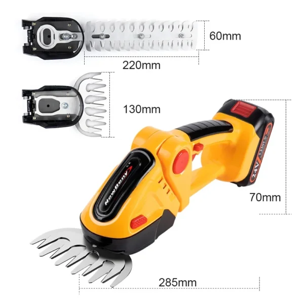 2 IN 1 Cordless Electric Hedge Trimmer 20000RPM Rechargeable Handheld Household Shrub Weeding Pruning Mower Garden Tools - Image 3