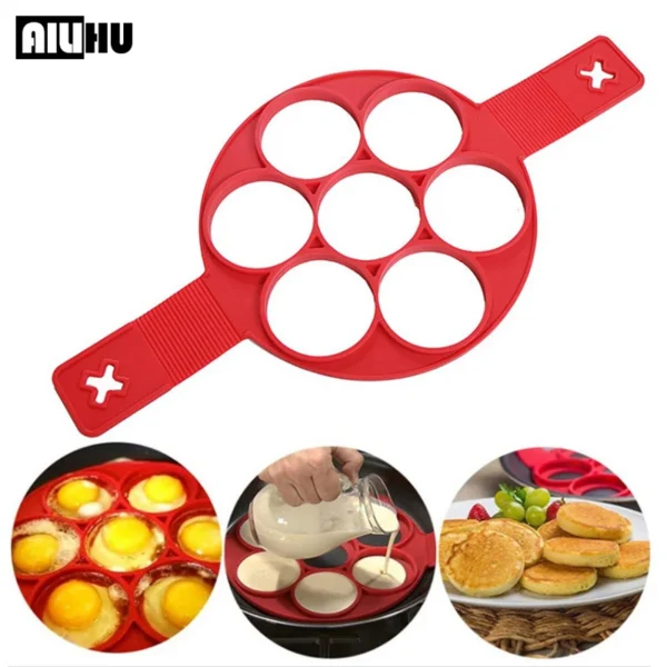 Kitchen Utensil Gadget Accessories Pancake Maker Silicone Mold Nonstick Cooker Pan Flip Eggs Mould Kichen Cooking Tool Supplies