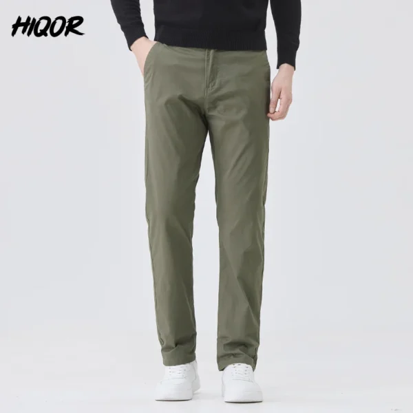 HIQOR Men's Clothing New In Elastic Straight Pants Business Casual Baggy Suit Pants Male Formal Trousers Solid Colors Size 38 40 - Image 2