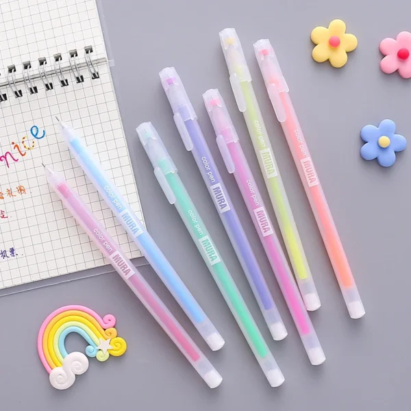 Color Gel Pen Set Kawaii Aesthetic Stationery Pretty Stationery Student Diary Pen Handbook Pen Color Markers School Supplies - Image 2