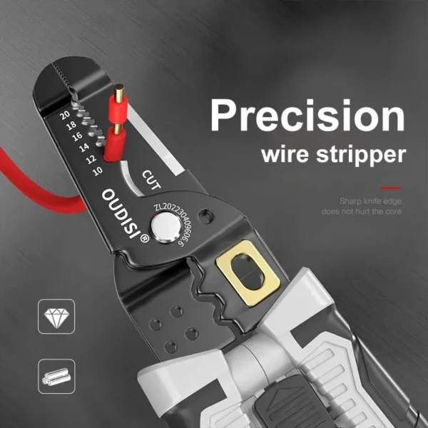 Wire Stripper Pulling Plier Wire Cutter Multifunction Repairing Scissors Electrical Stripping Crimping Plier Hand Tool - Image 5