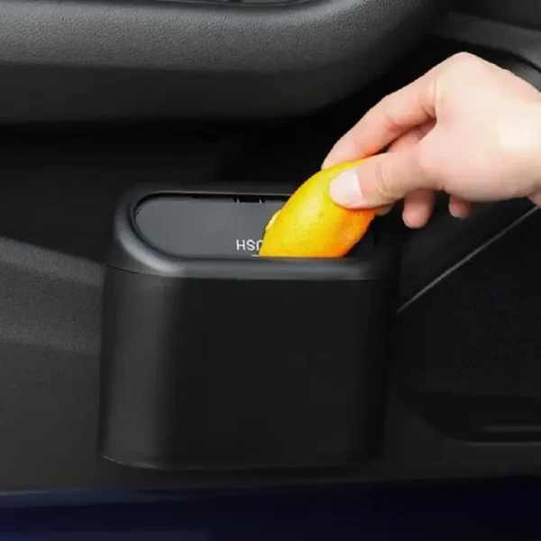 1L Car Interior Storage Case Trash Bin Push Can Mini Tray Dustbin Garbage Box Door Seat Clip Stand Holder Automotive Accessories - Image 6