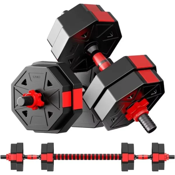 Adjustable Weights Dumbbells Set, 20/30/40/60/80lbs Non-Rolling Adjustable Dumbbell Set, Free Weights Dumbbells Set Hexagon,