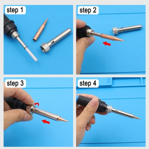 5PCS Soldering Iron Tips Pure Copper 900M-T Electric Soldering Iron Tip Set Hot Bare Copper Soldering Iron Tip Welding Equipment - Image 5