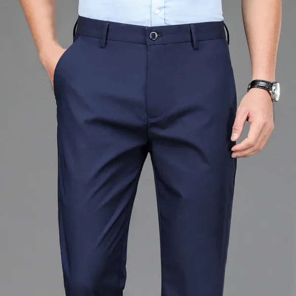 Male Pants Stretch Solid Black Smart Casual Men's Trousers Office Quick Dry Suit Pants New Spring Autumn Korean Straight Pants - Image 6