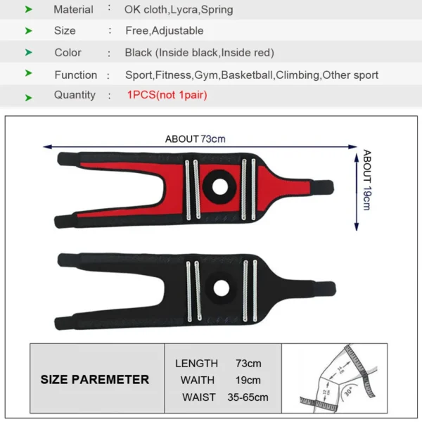 AOLIKES 1PCS Mountaineering Knee Pad with 4 Springs Support Cycling Knee Protector Mountain Bike Sports Safety Kneepad Brace - Image 6