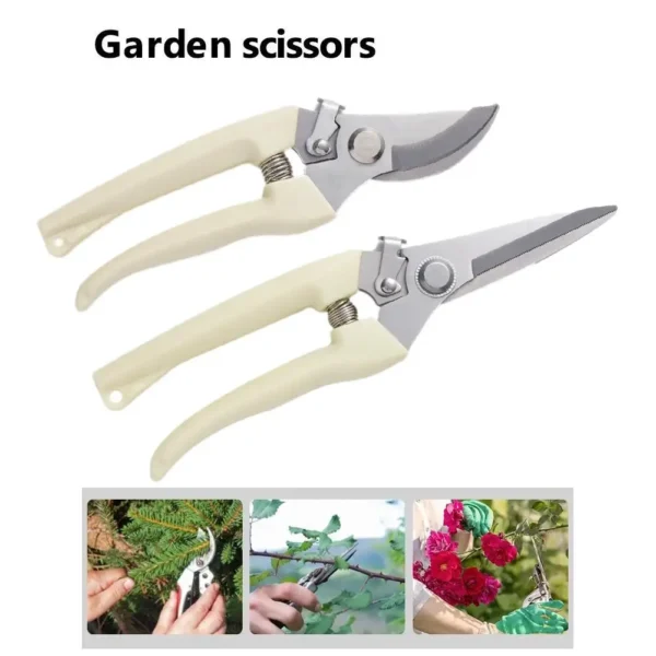 Steel Premium Hand Pruner Gardening Shear Garden Clippers With Ergonomic Garden Secateur Accessories Parts Handles Tool U1D1