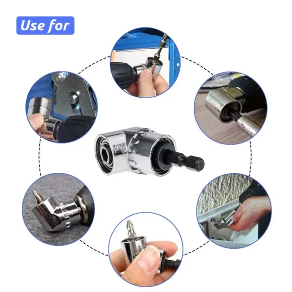 105 Degree Elbow Screwdriver Set Holder Adjustable Turning Nozzles For Screwdriver Hand Tools Magnetic Bit Socket Power Drill - Image 2