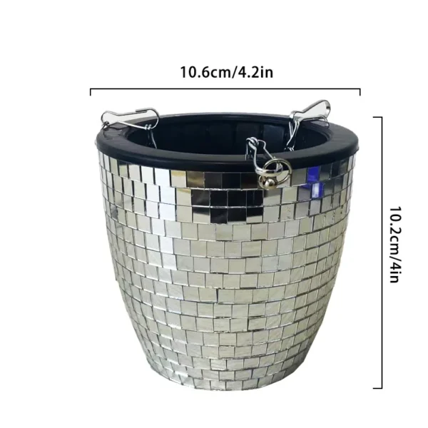 1PC Creative Disco Ball Hanging Flower Pot For Indoor Plants Plastic Glass Mirror Hanging Basket Garden Decor Plant Planting Pot - Image 2