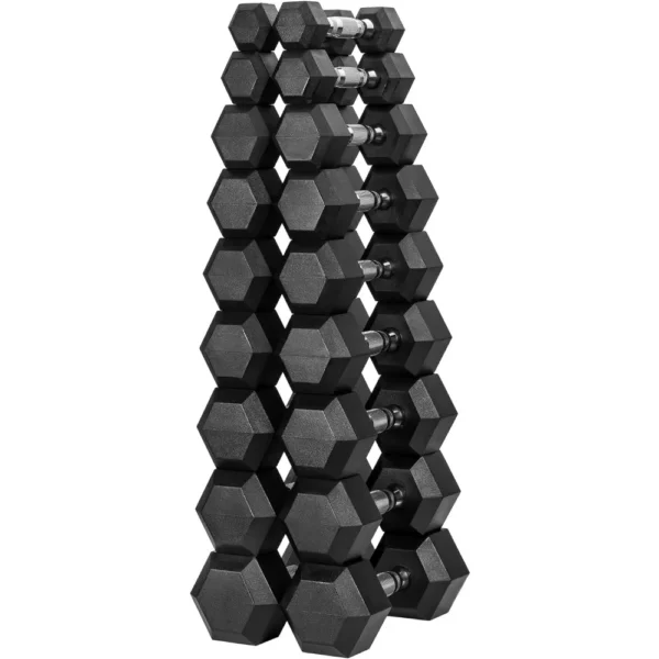 Hex Dumbbell Rubber Encased Dumbbell Strength Training Hex Dumbbell, Hand Weight For Workout & Exercise - Image 6