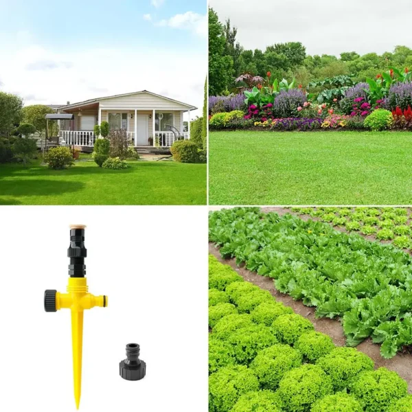 360° Garden Sprinkler Rotation Irrigation Watering System Automatic Agriculture Lawn Farm Greenhouse Spray Nozzle Tool - Image 4