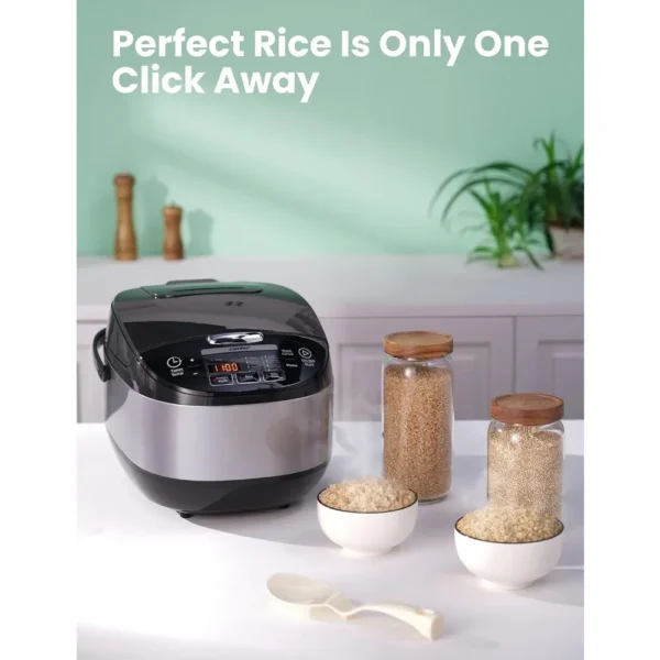 Rice Cooker, Japanese Large Cooker with Fuzzy Logic Technology, 11 Presets, 10 Cup Uncooked/20 Cooked - Image 3