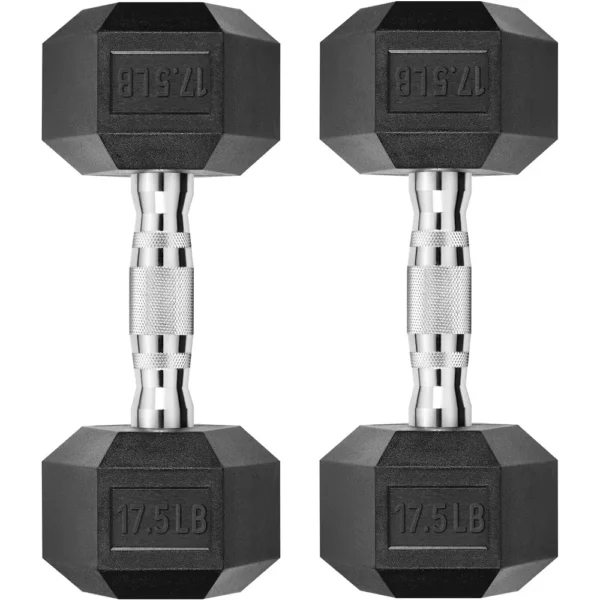 Hex Dumbbell Rubber Encased Dumbbell Strength Training Hex Dumbbell, Hand Weight For Workout & Exercise