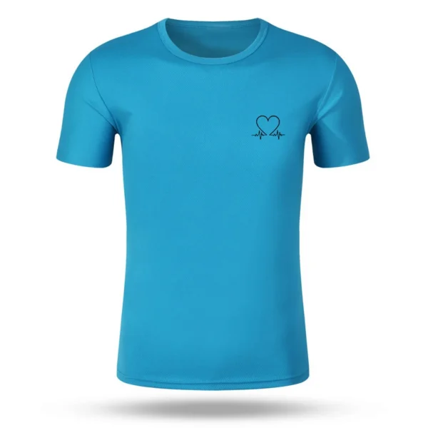 Quick-drying Round Neck Sport T-shirt Gym Jerseys Fitness Shirt Trainer Running T-shirt Men Breathable Sportswear Class Service - Image 4