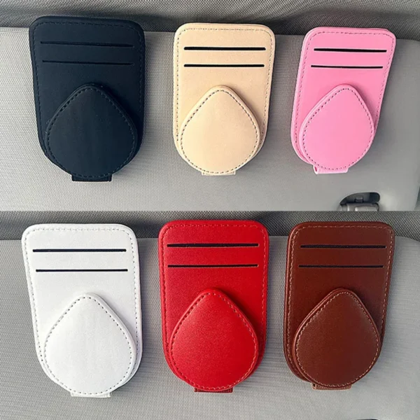 Car Auto Sun Visor Glasses Box Sunglasses Clip Card Ticket Holder Stand Fastener Pen Case Eyeglasses Car Accessories Woman