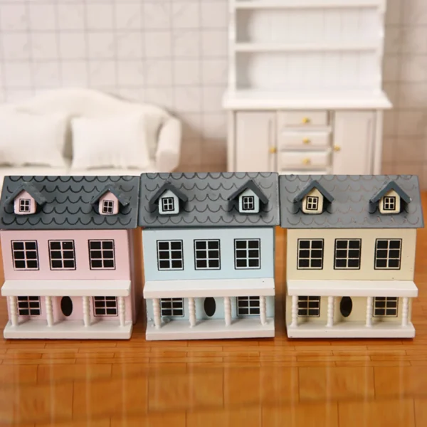 Villa Small House Portable Dollhouse Toy Model Miniature Kits Tiny Wooden Ornament Christmas - Image 2