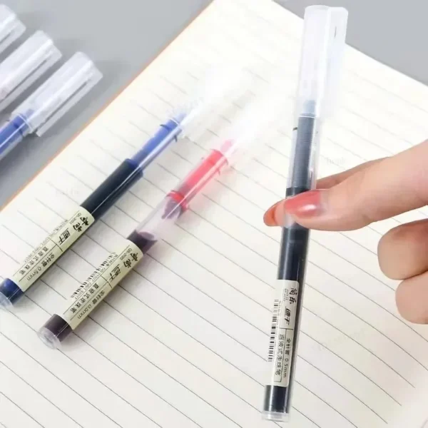 10Pcs/set High Quality Needle Type Gel Pens Straight Liquid Ballpoint Pen Kawaii Stationery School Office Supplies Writing - Image 5