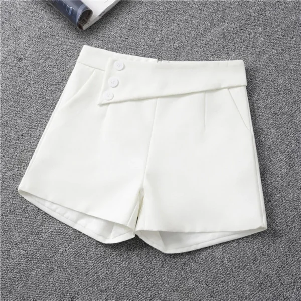 Korean Suit Shorts Women Summer Thin Loose Black A-Line High Waist Slim Casual Shorts Solid Elegant Basic Wide-Leg Pants - Image 3