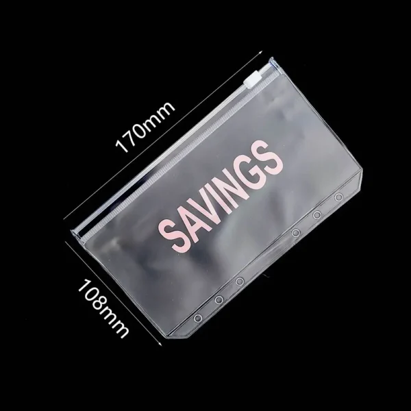 A6 Cash Envelope Savings Binder Pockets Binder Zipper Folders For Financial Management Transparent Document Filing Bags - Image 6